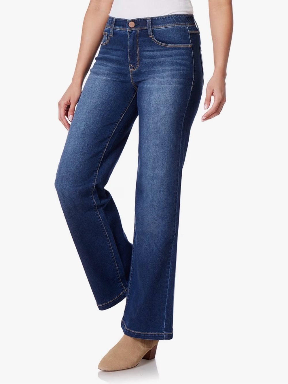 Angels Dark Blue Wide-Leg Jeans